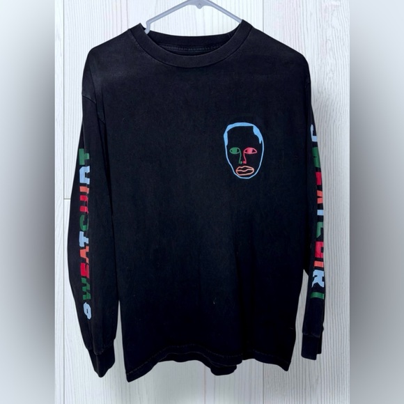EARL SWEATSHIRT Men’s Black Long Sleeve Multicolor Graphic Tee - Picture 3 of 11